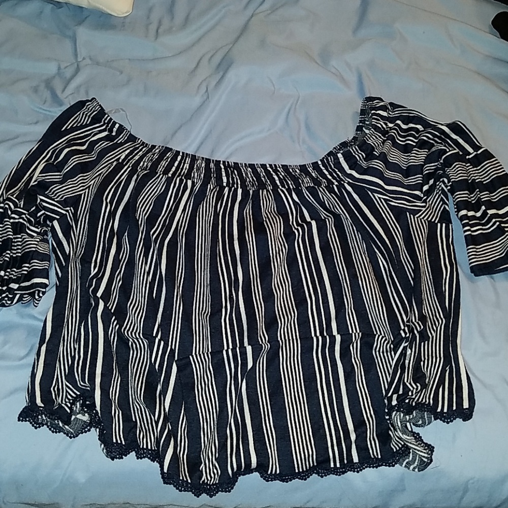 Stripped of the shoulder top